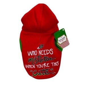 Red and green Christmas pet dog sweater